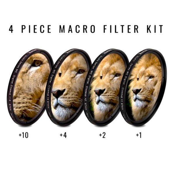 bower Other - Bower Digital Macro Filter Kit 58mm Lenses with Lens Cap & Cap-Keeper 6-Pieces